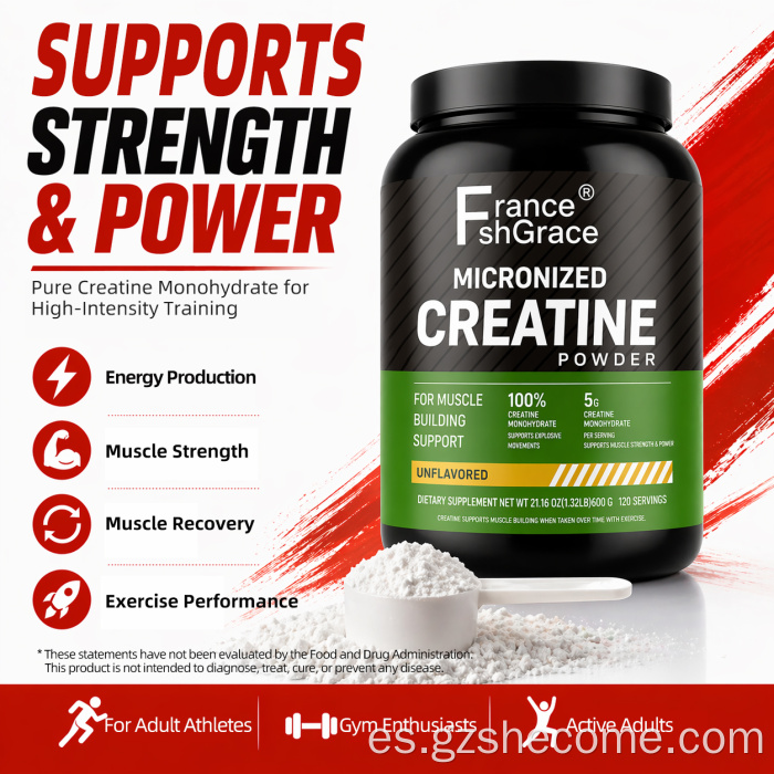 Rendimiento muscular en polvo de monohidrato de creatina Shecome